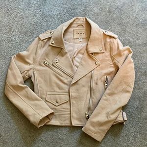 NWT BLANKNYC Crepe Moto Jacket In Tan